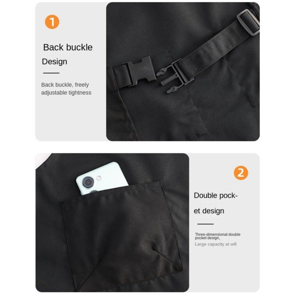 Oil-proof Working Clothes Canvas Baking Overalls New Coffee Shop Bibs  Household