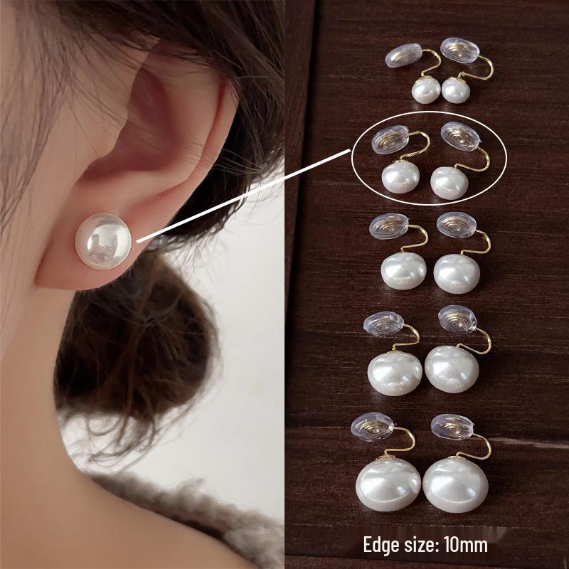 Shi Jia Mantou Lux Pearl Earrings 925 Silver Studs for Women 2024