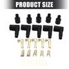 Upgrades High Electric Ignition Coil Boots Spark Plugs Terminal Kit with 90 Degree Rubber Connector for 6 to 10mm Cables