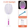 10LED Trap Mosquito Killer Lamp Electric Flies Swatter USB Rechargeable Summer Mosquito Trap Racket Anti Insect Bug Zapper 3000V