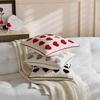 1PC Valentine's Day Heart Tufted Cushion Cover Couple Festive LOVE Embroidered Pillow Cover Red Pink Wedding Party Home Decor