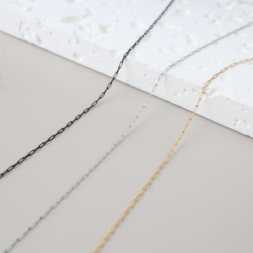 0.8mm Ultra-Fine Titanium Steel Cross Chain for DIY Beading - Color Retention Stainless Steel Accessory