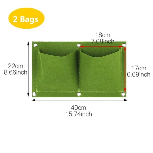 2/3/4/6/9/12 Pockets Wall Hanging Planting Pot Green black Plant Grow Planter Vertical Garden Bag Supplies Bags Garden Tool
