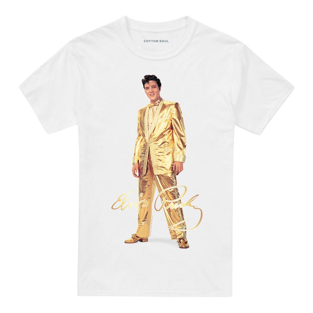 Elvis Presley Unisex Adult Gold Lame Suit T-Shirt