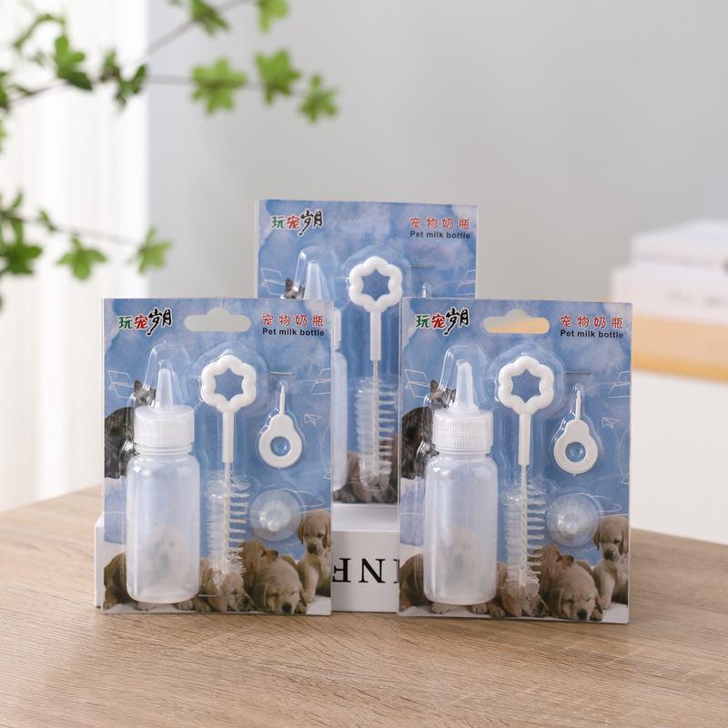 Pet Milk Bottles for Dogs and Cats, Special Milk Bottles for Newborn Puppies and Kittens, Soft Pacifiers, Milk Feeders for Newborn Kittens