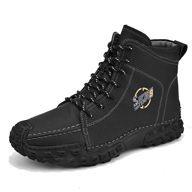 

Стоковые товары кожаная мужская обувь высокие кеды повседневная обувь обувь для активного отдыха обувь для пешего туризма обувь больших размеров 38 чёрный