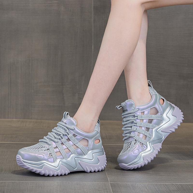 2518 mesh breathable rhinestone dad shoes women's tide summer new platform casual shoes