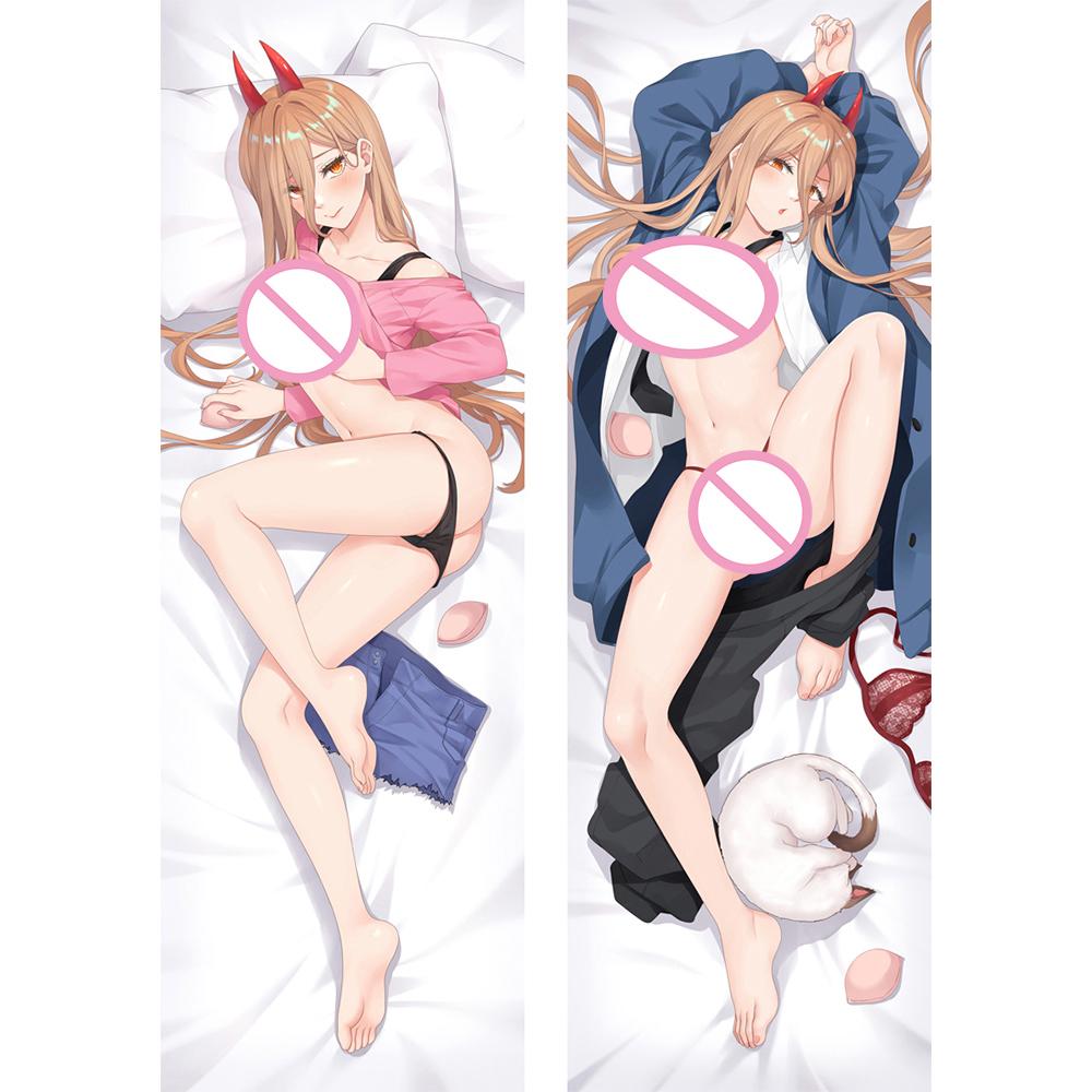 Anime Makima Dakimakura Throw Pillowcase Cosplay Costumes Gifts Peachskin Cartoon Power Pillow Case Bedding King Cushion Covers