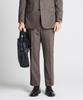 STCO Extra Fine Wool 49% Light Brushed Suit Setup Set Two-Tone Brown (Classic Fit)_Ssjvd61Set (A Type)