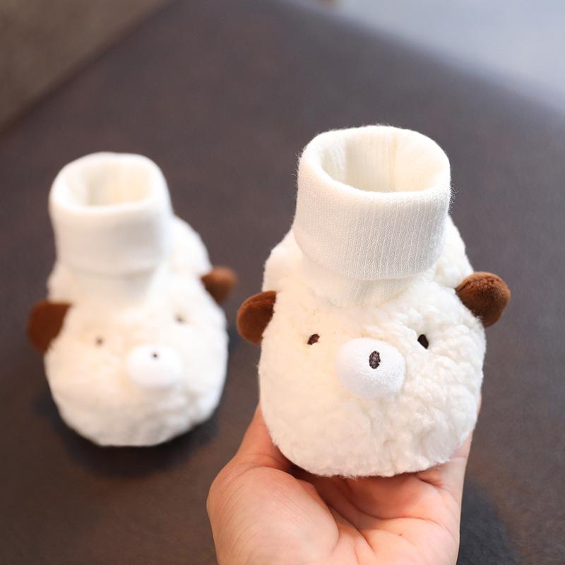 Newborn Baby Fleece Shoes Winter Toddler Boy Girl Walkers Boots Cotton Comfort Soft Anti-slip Warm Infant Shoes