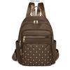 Quilting Stitch & Studs Backpack for Women, Fashion Simple Casual Daypack, Versatile Commuter Bag