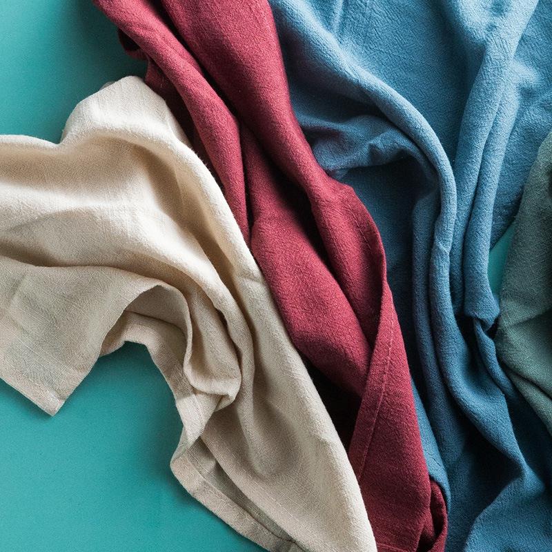 Napkins Cotton Cloth 40*30cm Rustic Gauze Hanky Tea Towel Dining Place Mats Wedding Supplies Linen Home Table Decor