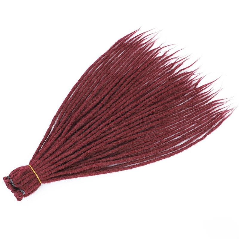 Hair Extensions 36in/ 91.44cm Gradient Gold 0.25in/ 0.63cm Wide Thin DE Synthetic Fear Hippie Wool Fear 10 Strands Hand Lock Hair Extensions for Women