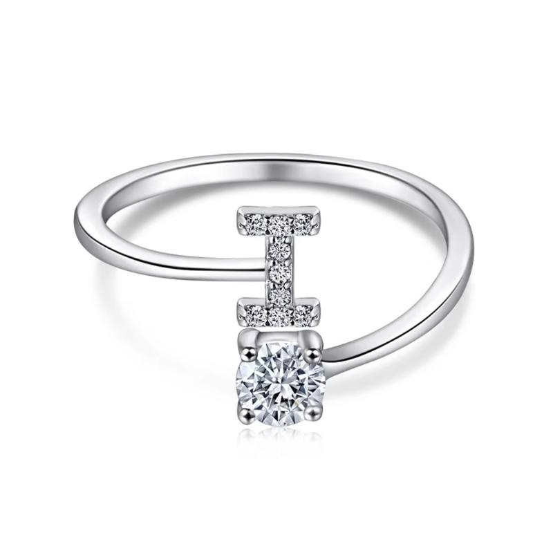 1PC Letter Theme Delivering Love Accessories Ideal Gift Jewelry Shiny Free Combination Custom Rings Open Ring Cute Silver