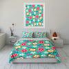 Fruit-Themed Patterned Three-Piece Set Exquisite Three-piece Bedding Set Gift for Kids and Adults