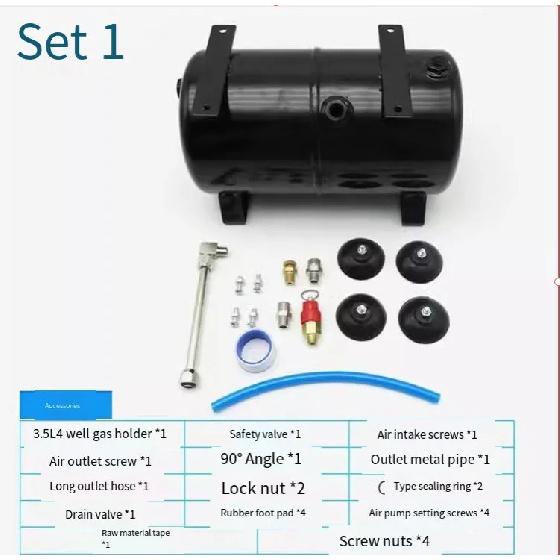 Air Tank 4 Hole Gas Tank AS18B Air Pump Air Compressor Spray Pump 3L
