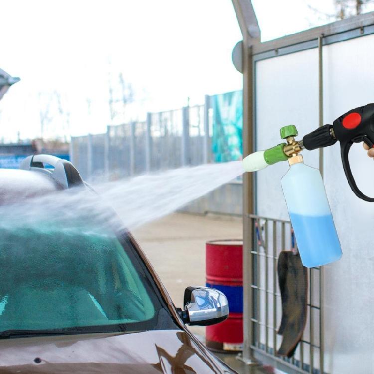 Foam Cannons Adapter Car Washer Adapter Cleaner Converter Car Washing Accessories 1/4in Quick Connect with Nozzles