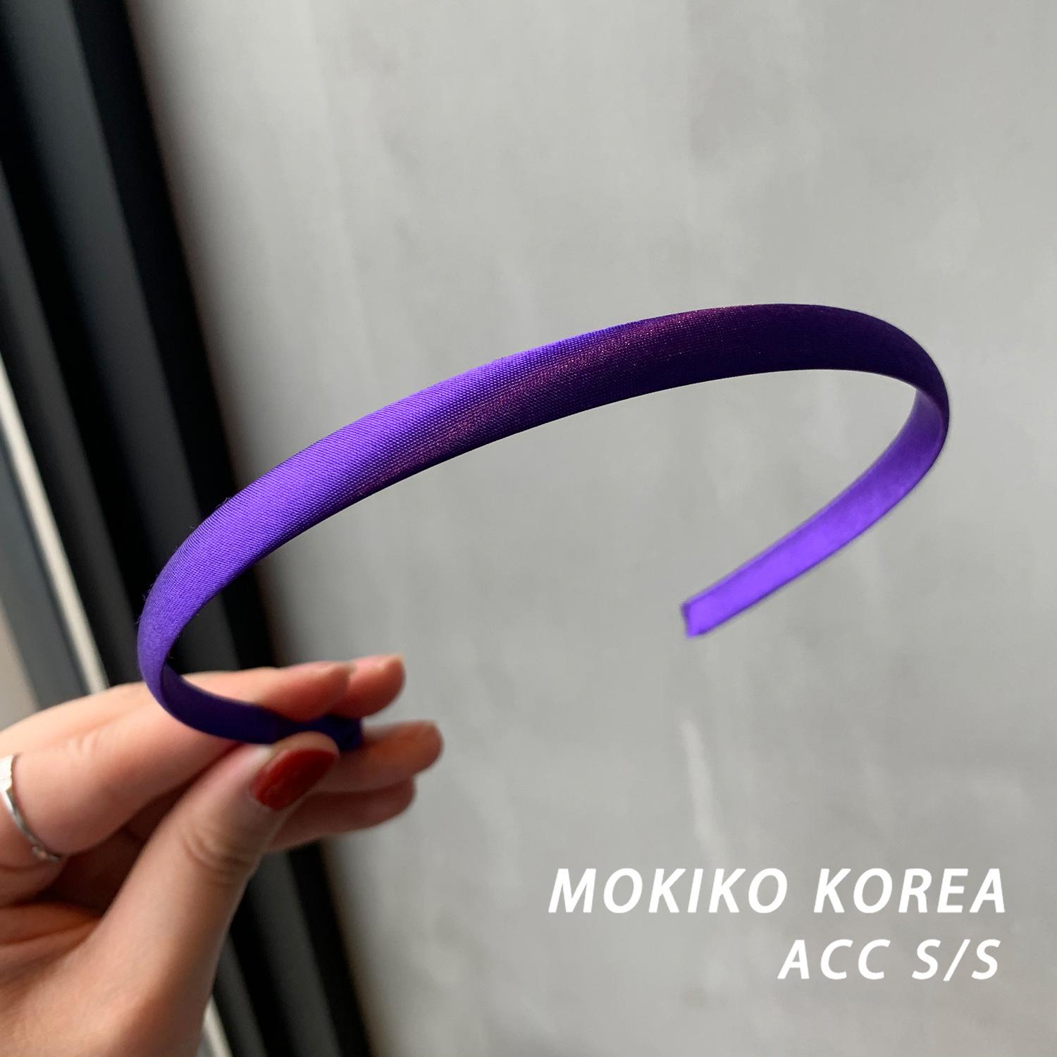 

Корейская атласная повязка на голову цвета конфет - аксессуар для волос оттенка свежего желе