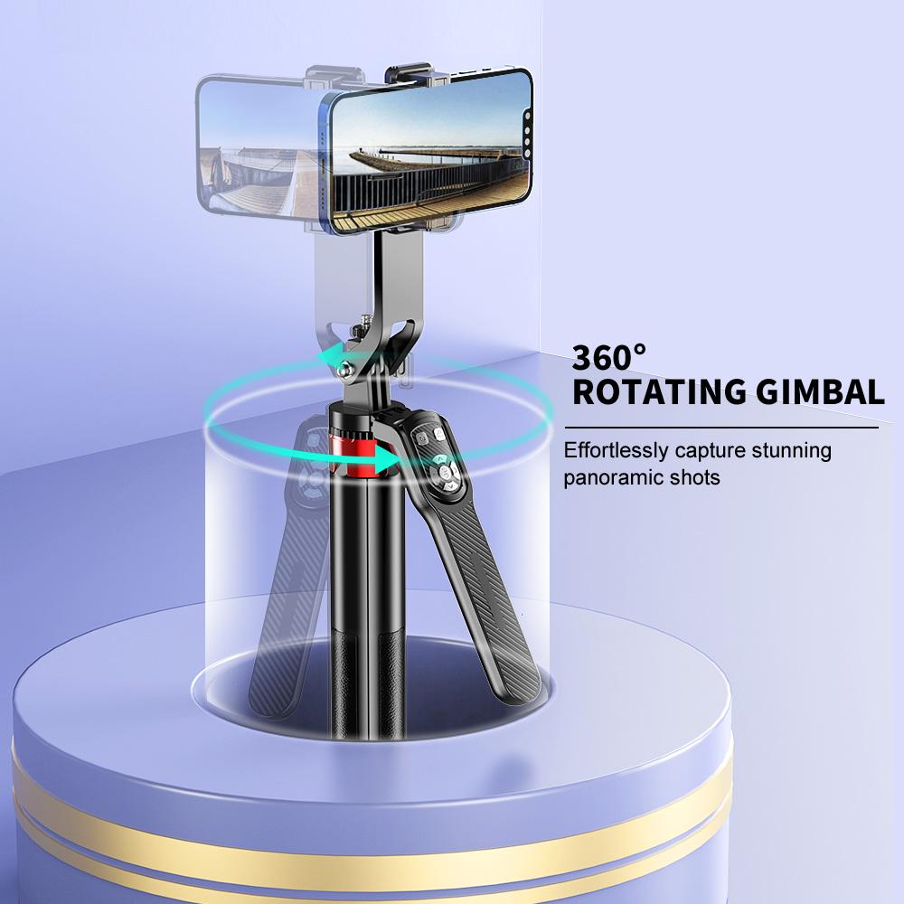 1.8M Quad‑Axis Stabilizer Selfie Stick Tripod, 360° Gimbal Phone Holder with Wireless Remote for Vlog Outdoor Shooting