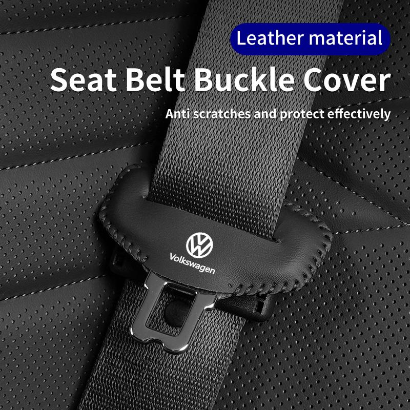 Car Seat Shoulder Pad Seat Belt Buckle Protector Cover Accessories For VW Tiguan CC Jetta Polo Golf Passat Scirocco T-ROC Tou QQ6