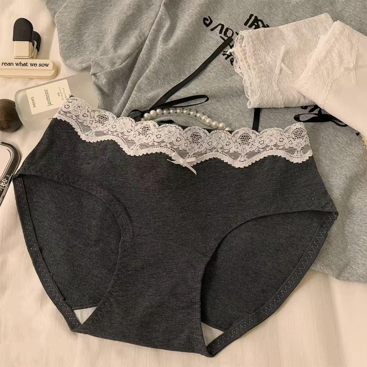 

Антибактериальные хлопковые трусики-слипы со средней посадкой с кружевной отделкой в области ластовицы 16 см для женщин M [70-90]