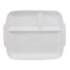 EAST Table Lunch Made In Microwave and Dishwasher Plate, 29cm, White, Japan, Divided, Square, Safe, di-B2-3002-0