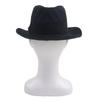 Great Borsalino Hat Stripe Pattern Logo Ribbon Fedora Navy Black Cotton Mens 57 Used