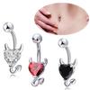 Bauchnabelpiercing Herz Spirale Teufel Piercingschmuck