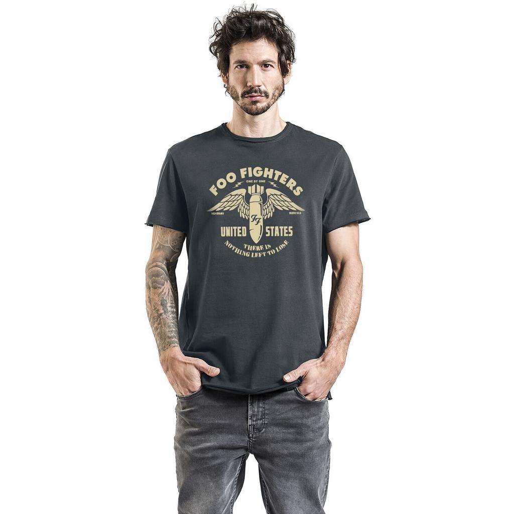 Amplified Unisex Adult One By One Foo Fighters T-Shirt