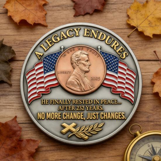 1/2/3/4/5Pcs The Last Cent Collectible Coin American Flag Eagle Final Cent Souvenir Coin Memorial Token History Buffs Collectors Enthusiasts Keepsake
