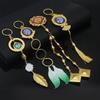 Game Genshin Impact Vision Keychain Lnazuma Venti Kamisato Ayato Eula Luminous 7 Element Weapons Eye Of God Pendant Keyring Gift