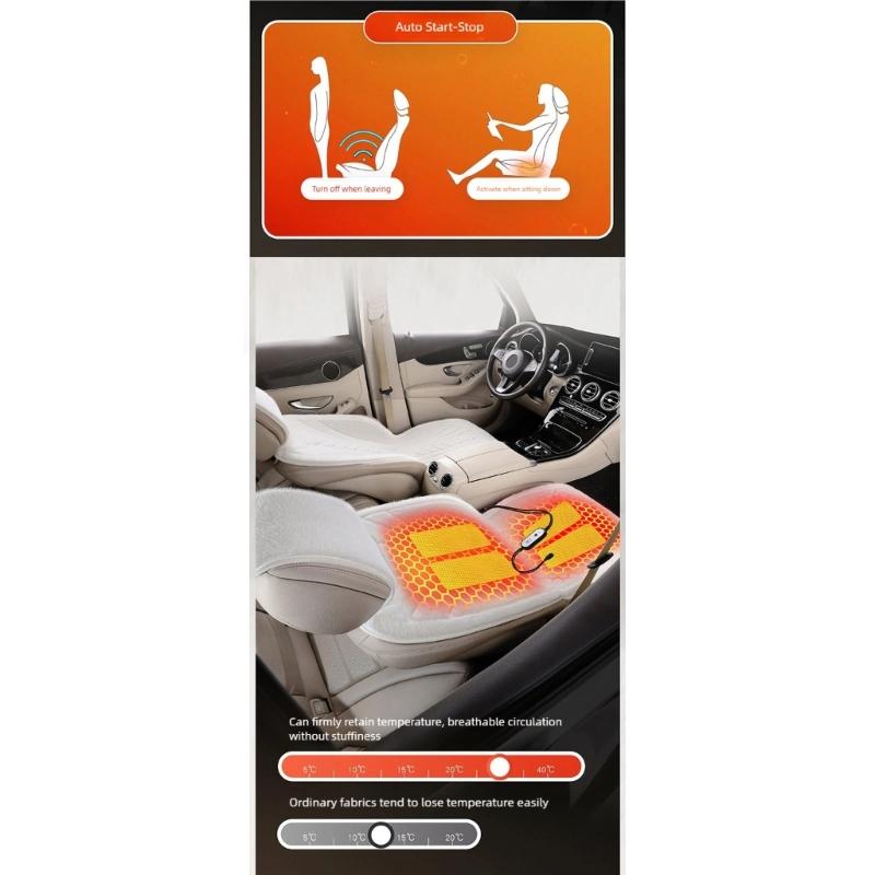 (1) Car heating seat cushion winter car electric heating seat cushion cover speed heating