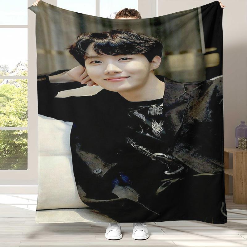 Jung Hoseok J Hope Kpop B-BTS Flannel Blanket,Ultra Soft Warm Plush Throw for Home Bedroom Bed Sofa Cover Office Camping gift