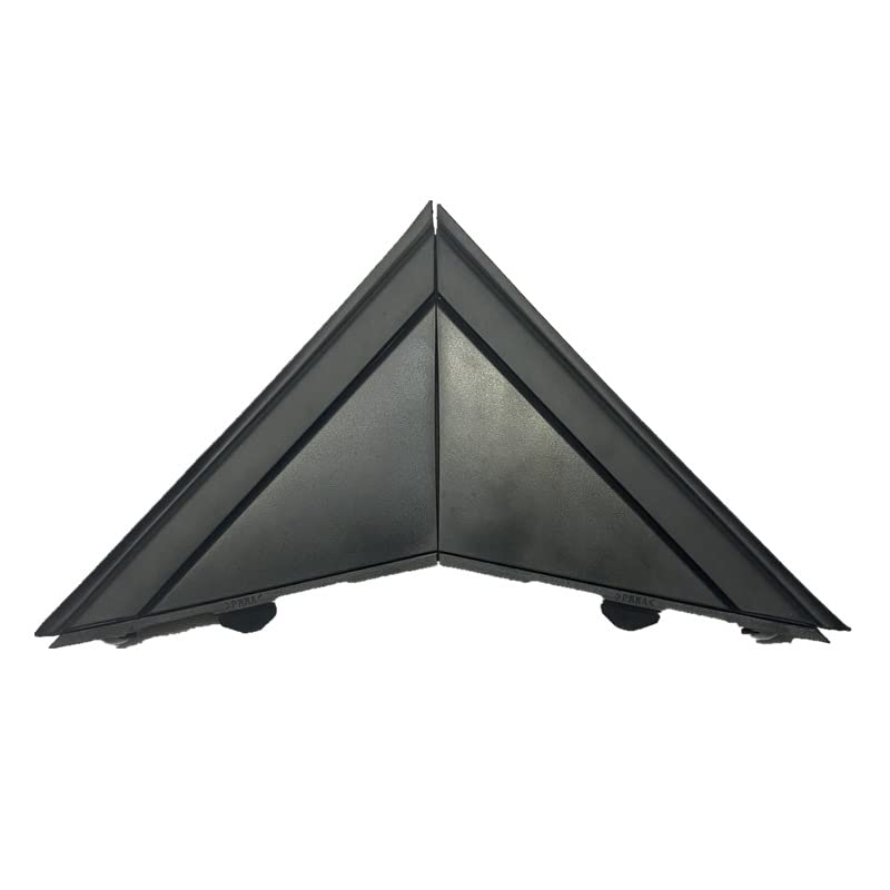 Replacement Matte Black Corner Plates for Fiat Abarth 500/500C (Model 312) Cinquecento A-pillars (Left and Right Set) - Universal, Aftermarket