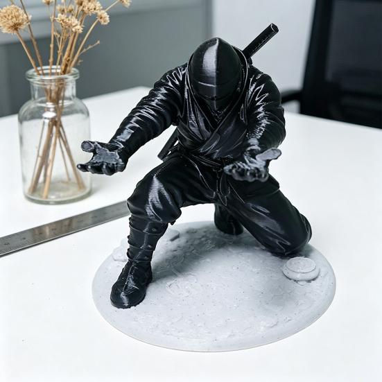 Ninja Pen Holder for Desk Kneeling Ninja Samurai Pencil Holder 3D Printed Pen Holder Gift for Boys Students Office Workers