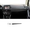 3Pcs Carbon Fiber Interior Passenger Side Dash Cover Trim For Mazda CX-5 2013-15