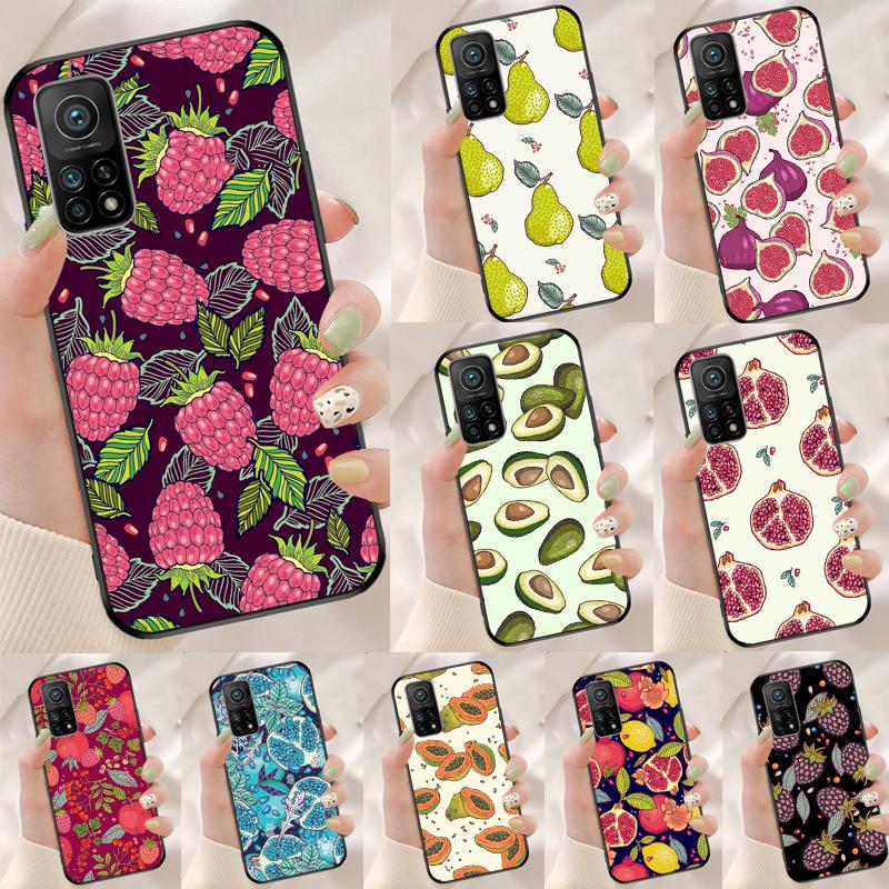 Avocado Pear Papaya Fruit Cover For Xiaomi 14 Ultra 15 13 11T 12T 13T 14T Pro POCO X7 Pro X3 X5 X6 M6 F5 F6 Pro Case