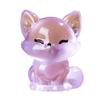 Pack of 6 Glowing Luminously Miniature Foxes Figurines Ornaments for Desk or Car Interior Decors for Office or Bedroom