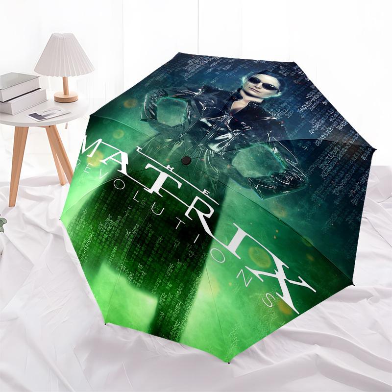 1pc Matrix Revolutions: Neo's Vision Umbrella with Plastic Handle,Suitable for All Seasons Travel Outdoor Multi-functional UmbrellaDCS018