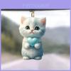 Acrylic Blue Cat Car Pendant Charming Cartoon Style Decorative Accessory For Vehicles