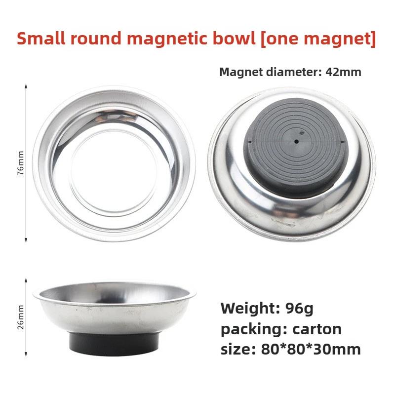 Round /Square Magnetic Bowl, Durable with Magnetic Stainless Steel Parts Tray for Easy Access and Prevention of Parts Loss