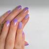 24Pcs Medium Short Square White Silver Glitter French Tip Press On Nails Full Cover Fake Nail Art Tips