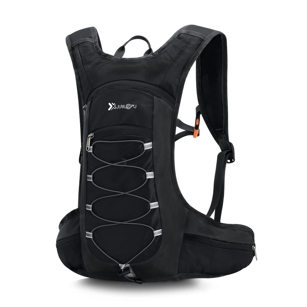 Clakllie Cycling Backpack for Road and Walking with Helmet 6L Reflective Design Black Ultra-Lightweight Running, Biking, Fishing, Mountaineering,