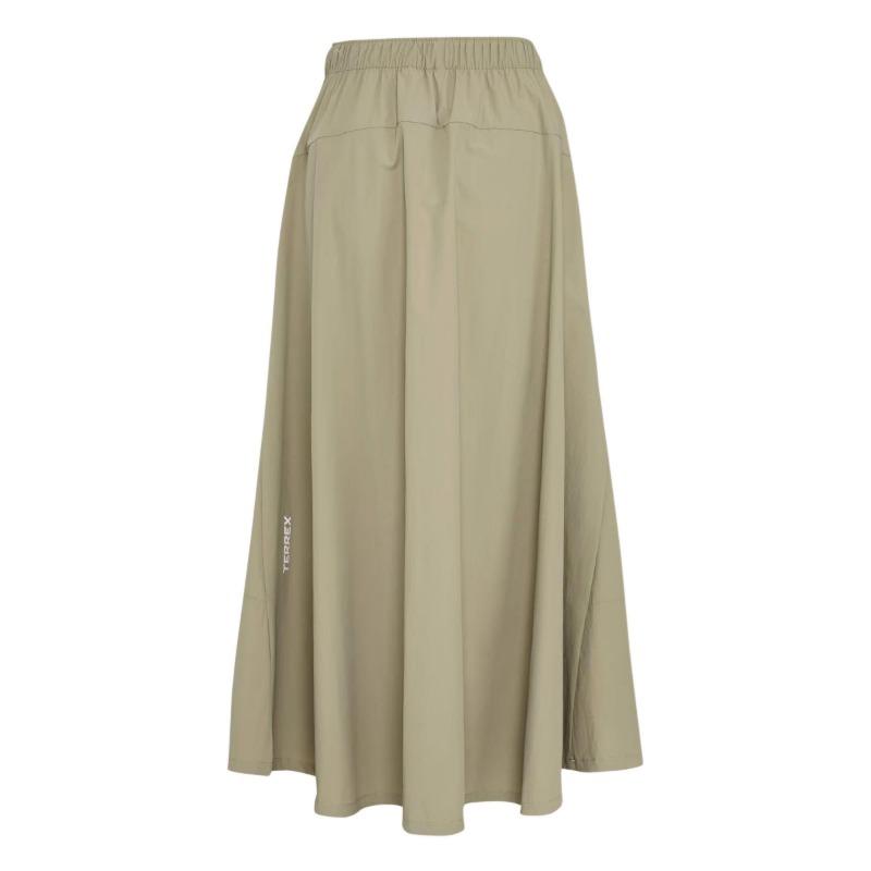 adidas Performance Women's Khaki Outdoor Functional A-Line Midi Skirt KD4417