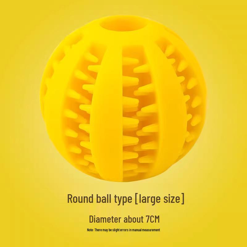 Gumowa piłka molowa dla zwierząt domowych - Odporna na ugryzienia zabawka dla psa do czyszczenia zębów i zużycia energii (Mały/Średni/Duży, z Dźwiękiem)