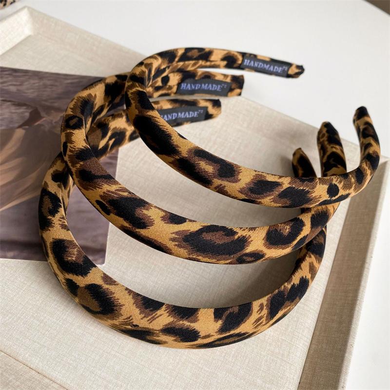 

3 шт./уп. 1,5/2/3 см Шикарные женские и девичьи повязки на голову с леопардовым принтом Женские губчатые повязки для волос Головной убор для умывания лица