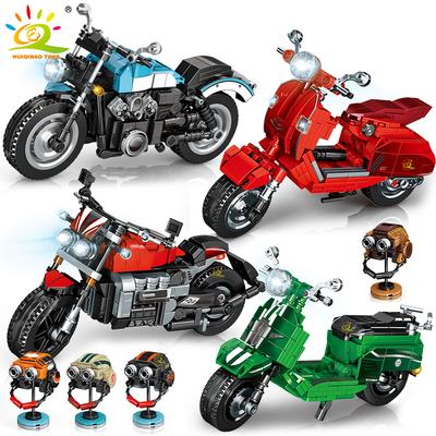 Blocos de construção de modelo de motocicleta Speed Champions Motorbike MOC City Car Bricks Brinquedos de construção criativos para crianças