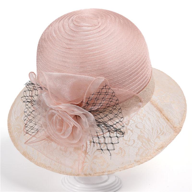 Sunshade Hat for Women In Summer Fashionable New Flower Pot HatOrganza Fisherman Hat