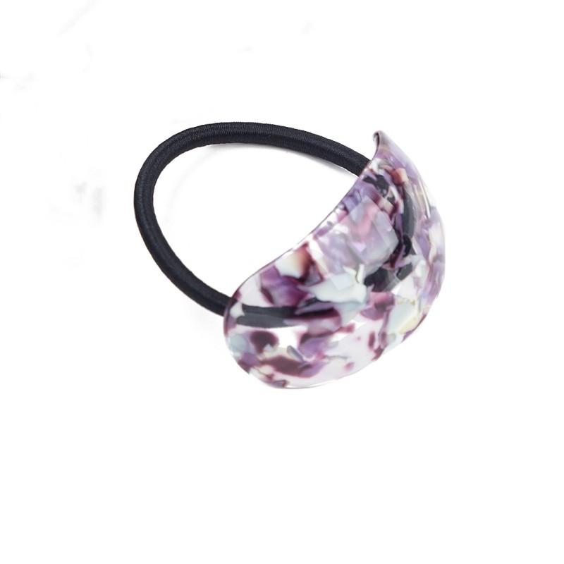 New Fashion  Acetate Hairties for Girls and Women White Blue Colors Rubber Elastic Hair Bands for Pony Hair
