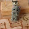 Ornaments Plush Cat Pendant Creative Car Key Ring Handmade Cat Keychain  Key Decor